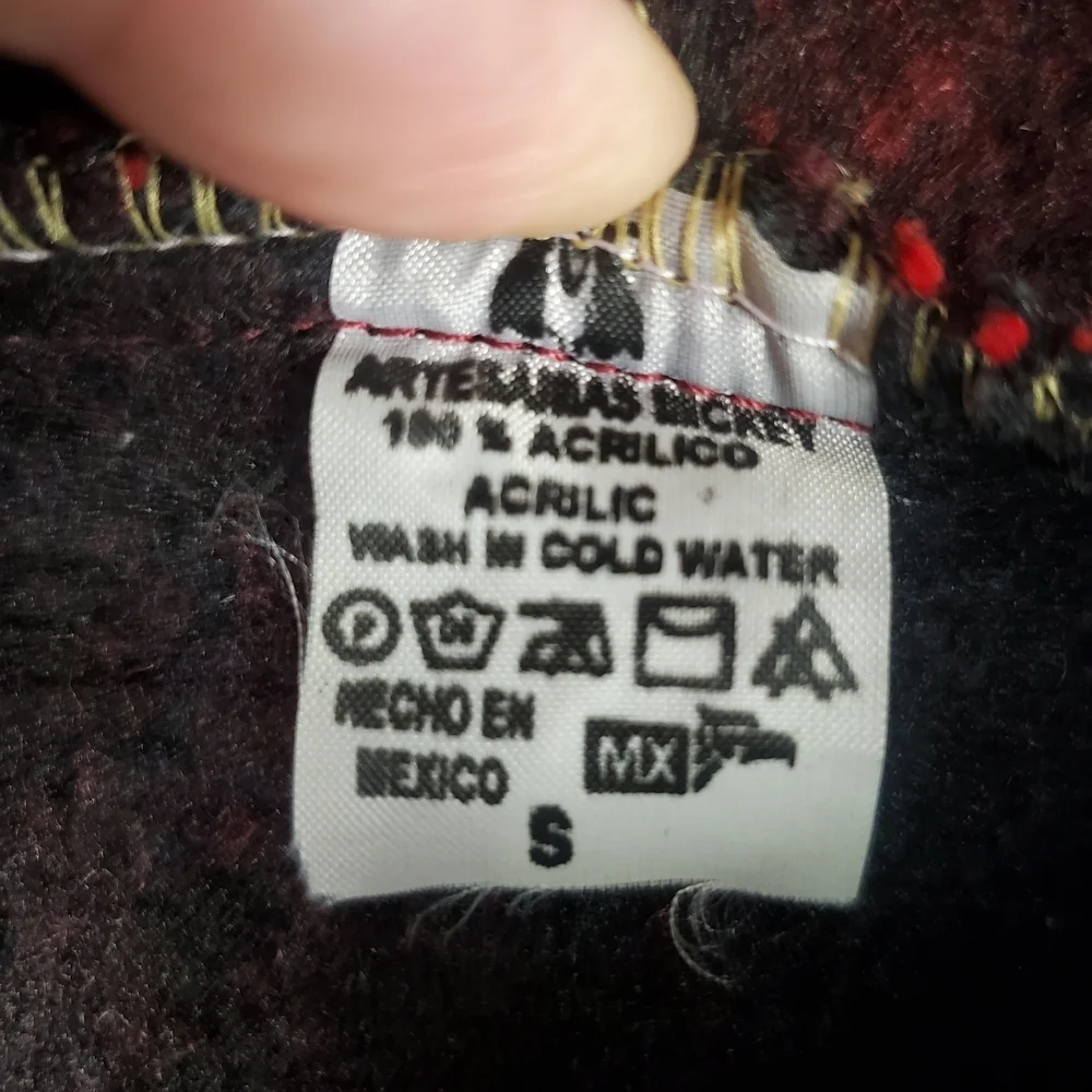 Men's Black and Red Baja Hoodie. SM.